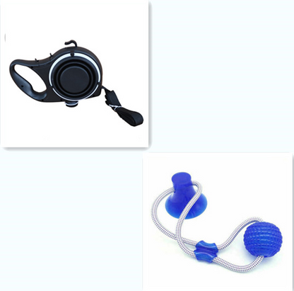 Pet leash With Water Bottle, Cup, Pet Rope