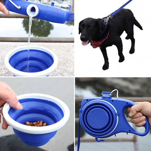 Pet leash With Water Bottle, Cup, Pet Rope